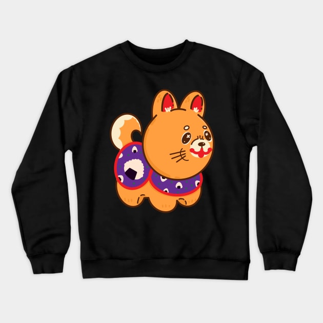 Inu Hariko Onigiri Crewneck Sweatshirt by Fluffymafi